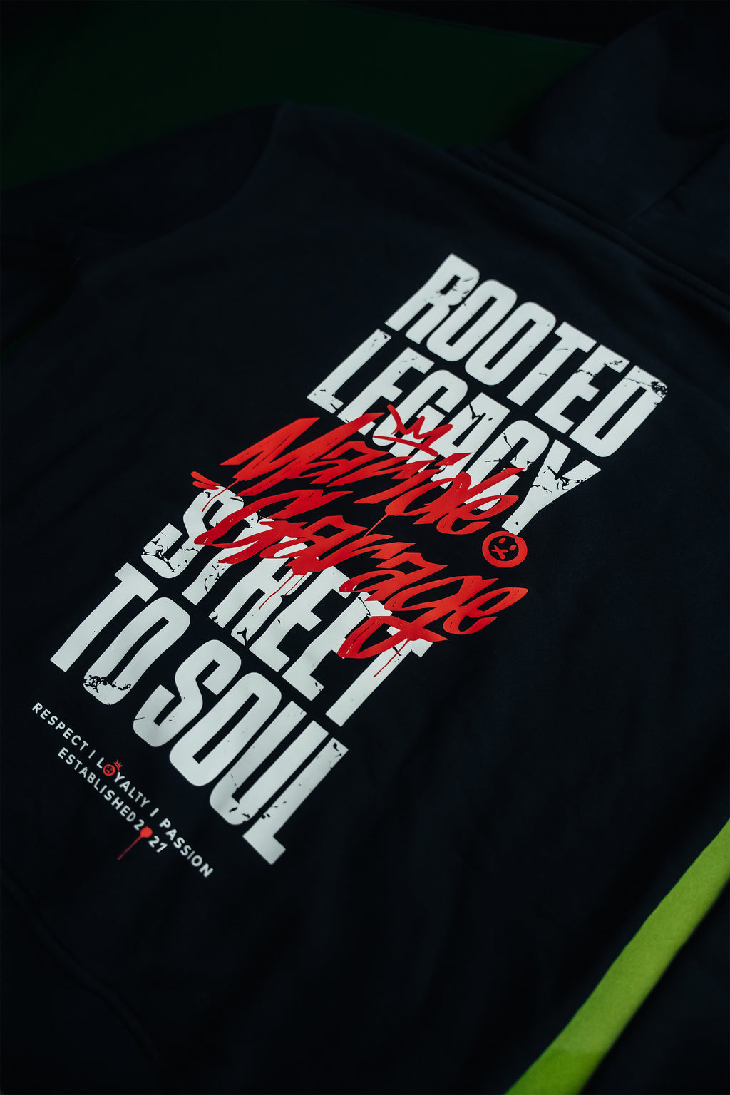ROOTED LEGACY HOODIE - BLACK