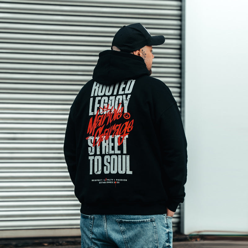 ROOTED LEGACY HOODIE - BLACK